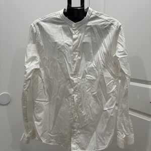 COS White Men's Casual Button Down Shirt